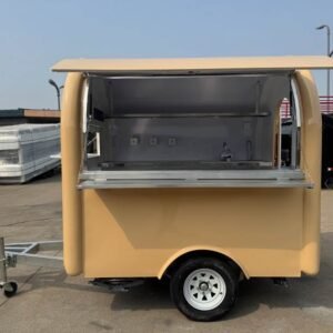 Remorque food truck demi-ronde Classic 220×160 beige RAL 1001