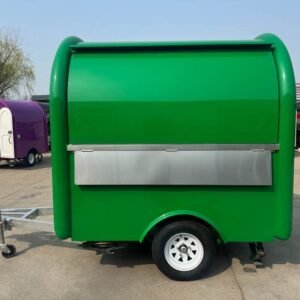 Remorque food truck demi-ronde Classic 220×160 vert brillant RAL 6038