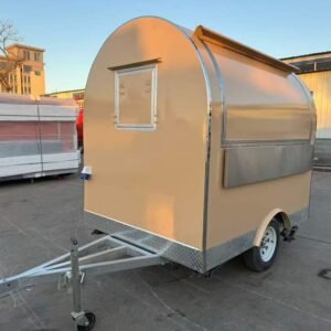Remorque food truck demi-ronde Nouvelle Génération 220×160 beige RAL 1001